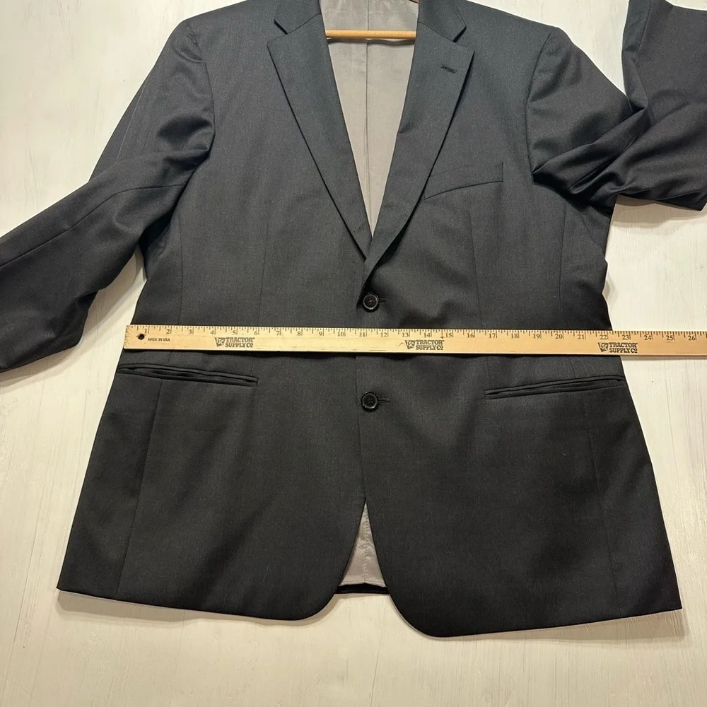 Hugo Boss Pasolini/Movie US 44S Blazer Jacket Super 100 Wool Gray Made in USA
